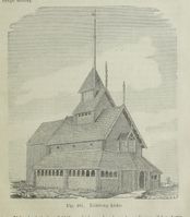 Figur 261. Eidsborg Stavkirke. Illustrasjon hentet fra boken "De norske stavkirker" av Dietrichson.