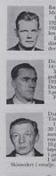 Øverst: Lege Leif Bækkevold, f. 1908 på Modum, hopp. Midten: Bilreparatør Thorolf Dahlberg, f. 1908 i Salangen, hopp. Nederst: Gardbruker Olav Dahle, f. 1896 i Tinn, langrenn. Foto: Ranheim: Norske skiløpere