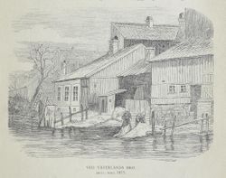 Fra Vaterlands bru. Fra Bull, E: Akers historie, 1918.