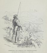 P.C. Asbjørnsen på fisketur ved Maridalsvannet av Hans Gude.