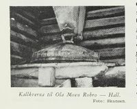 Kallkverna til Ola Moen Robro, Hall. Foto: "Bygdemøllene i Norge", 1958