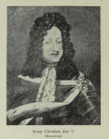 Portrett av Christian V. Fra Kragerø By's Historie, 1666-1916, utgitt 1916.