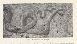 Relieff, slange. Fra Nøtterø, utgitt 1922.