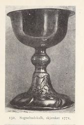 Sognebudskalk, gitt i 1771. Fra Nøtterø, utgitt 1922.