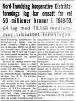 55. Nord-Trøndelag Kooperative Distrikstlag i Namdal Arbeiderblad 28.10. 1950.jpg