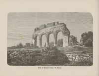 Tegning av ruinene fra Nordiska taflor, utgitt 1865–1868.