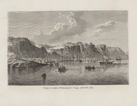 Holmestrand omkring 1868, fra Nordiska taflor.