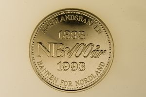 Nordlandsbankens jubileumsmedalje 1993 revers.jpg