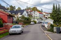 Parti fra den nordligste delen av Tåsenveien på Korsvoll. Foto: Leif-Harald Ruud (2018)