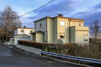 Funkisarkitekturen er karakteristisk for Nordberg. Foto: Leif-Harald Ruud (2020)