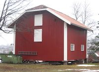 Stabbur ved Nordre Skøyen hovedgård. Foto: Stig Rune Pedersen