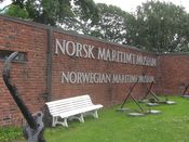 Norsk Maritimt Museum, fasade ut mot Bygdøynesveien. Foto: Stig Rune Pedersen