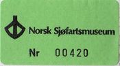 NMM het Norsk Sjøfartsmuseum fra 1914 til 2009. Her adgangsoblat fra 2006. Foto: Stig Rune Pedersen