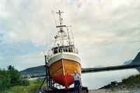 «Notøybuen» på slipp på Nerlandsøya,