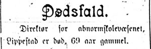Notat om dødsfall i Harstad Tidende 7. juli 1913.jpg