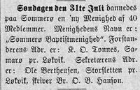 274. Notis i avisa Banneret fra Sommarøy 15.8.1892.jpg