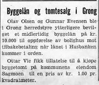 35. Notis om byggelån og tomtesalg i Grong i Namdal Arbeiderblad 28.10.1950.jpg