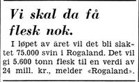 91. Notis om flesk fra Rogaland i Namdal Arbeiderblad 28.10.1950.jpg