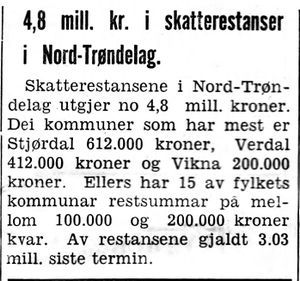 Notis om skatterestanser i Nord-Trøndelag i Namdal Arbeiderblad 28.10.1950.jpg
