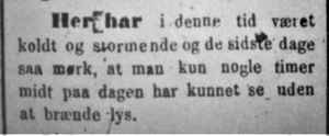 Notis om vær og vind i Senjens Tidende 06. 01. 1888.jpg