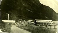 Lårdal Fabrikker før brannen kring 1920. Foto: Hans Tveito.