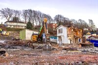 I januar 2019 er så å si all bebyggelse jevnet med jorden. Foto: Leif-Harald Ruud ((2019)).