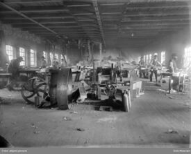 Verkstedshall. Foto: Oslo Museum (1900–1905).
