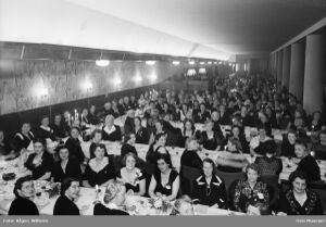Rebeccalosjens jubileumsfest i losjelokalene. Foto: Wilhelm Råger/Oslo Museum (1951).
