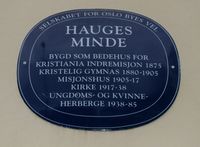 Olaf Ryes plass 2: Bedehuset Hauges Minde. 59.922313° N 10.758214° Ø