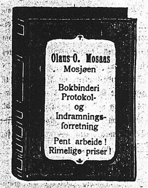 Olaus Olsen Mosaas bokbindar 1925.jpg