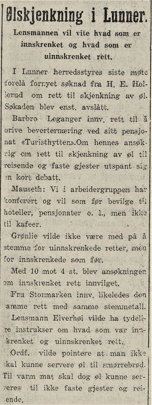 Om ølskjenkning i Lunner i Velgeren 16.01.1935.jpg