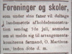 Omtale av demonstrasjonen i anledning av DNTs landsmøte i Narvik i Fremover lørdag 29. juni 1912.JPG