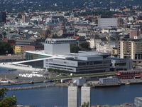 Operaen i Bjørvika sett fra Ekebergrestauranten. Foto: Stig Rune Pedersen