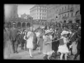 Opptog på Youngstorget. Foto: Narve Skarpmoen