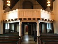 Orgelgalleriet klart for maling jan 2018.