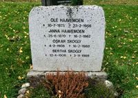 Gravminne, politikeren Oskar Skogly. Foto: Elin Olsen