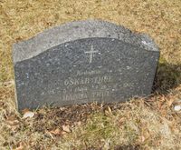 Redaktør, ordfører i Bodø, Oskar Thue er gravlagt på Ullern kirkegård.