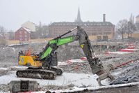 Fra rivingen av Jordal amfi, som startet i slutten av januar 2017. Foto: Roy Olsen