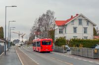 Ekebergveien over Nordstrandplatået følger traseen til Den Fredrikshaldske kongevei. Foto: Leif-Harald Ruud (2022)