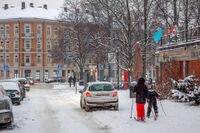 Parti fra Kristiansands gate der den møter Arendalsgata. Foto: Leif-Harald Ruud (2013)