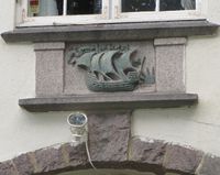 Detalj fra fasaden til Oslo sjømannskirke; maritimt motiv. Foto: Stig Rune Pedersen