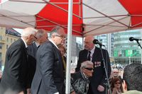 Veteranene Lars Bottols, Karsten Hansen, Anne Marie Mamo, Signe Raasum og Harry Sønsterud. I forgrunnen komitéleder Hans O. Felix. Foto: Chris Nyborg (2015).
