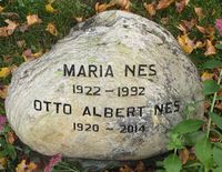 Gravminnet til fjernsynssjef Otto Nes. Foto: Stig Rune Pedersen