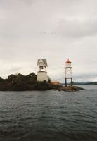 Fyrlykt ved Langesund. Foto: Olve Utne (1996).