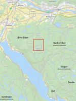 Området rundt Fisketjenna. Oversiktskart 1:100.000