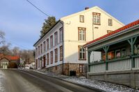 Parti fra Jonas Lies gate med gamle Kongsvinger hotell sentralt i bildet. Foto: Leif-Harald Ruud (2022)