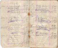 Peder Mathisens handlebok i Fauskevåg Kjøpelag 1941-1947.