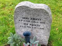 Gravminnet til sportsjournalist Per Jorsett. Foto: Stig Rune Pedersen