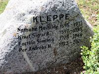 Familiegravminne, politiker Per Kleppe. Foto: Stig Rune Pedersen