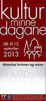 Plakat, Kulturminnedagene 2013.